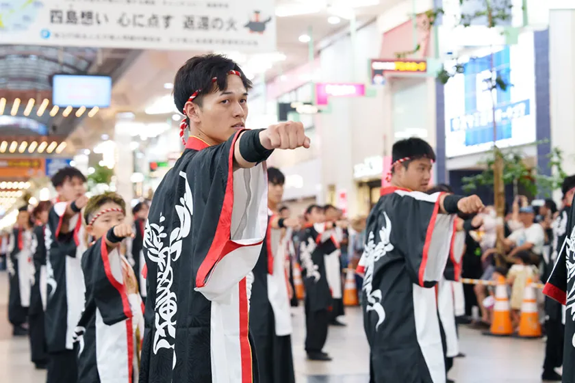 第57回松山野球拳おどり企業連の部準優勝、松山が好き！テイジン飛翔連